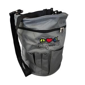 Knitting World Infinity Yarn Storage Bag Cylinder Organizer Tote Crochet Purse